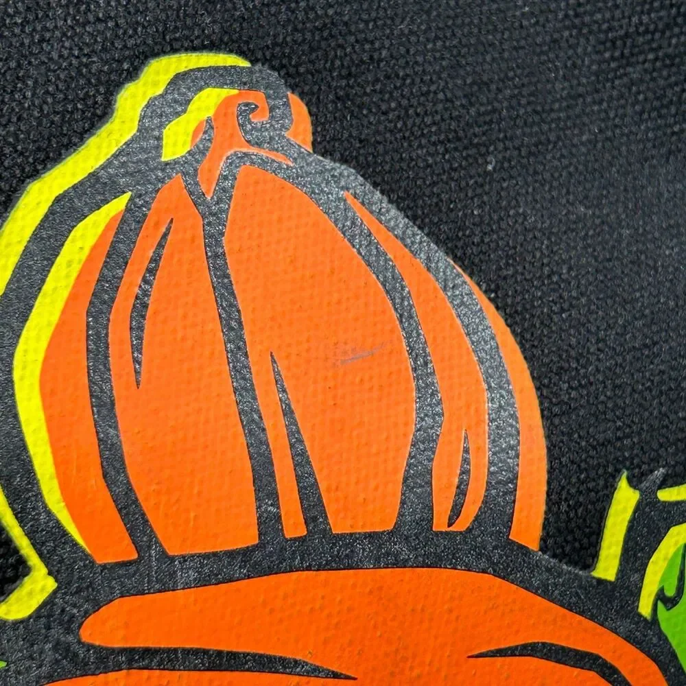 Disney Tote Bag Womens One Size Halloween Black Orange Canvas Trick Treat
